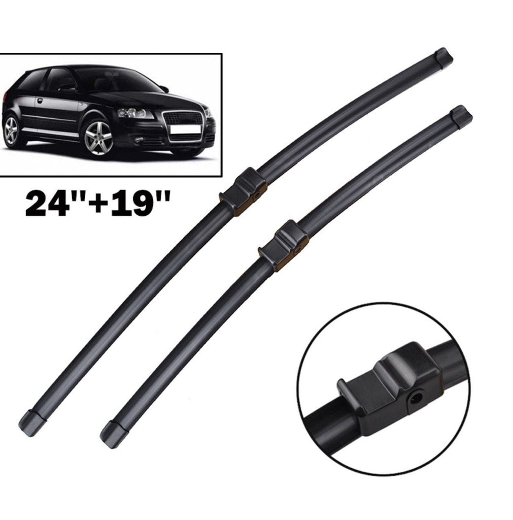 Front Wiper Blades For Audi A3 8P 2003 2004 Windshield Windscreen Front Window 24"+19"