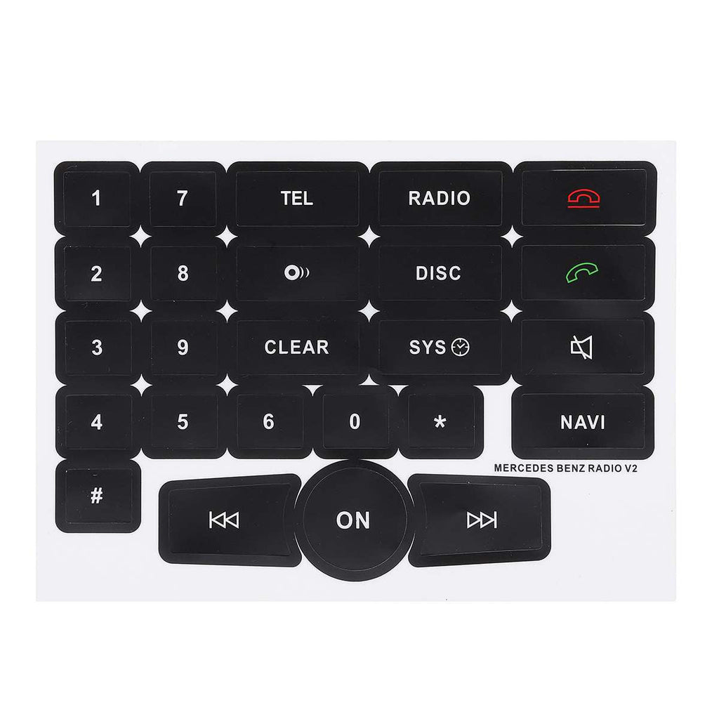 Stereo Button Repair Decals Stickers For Mercedes For Benz Radio V2 Repair Car Stickers
