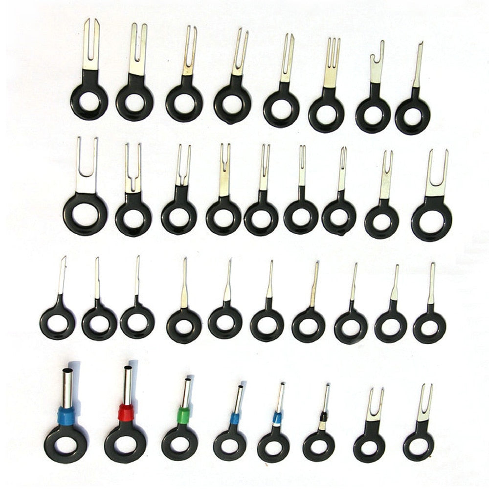 36Pcs Car Terminal Repair Hand Tools Car Terminal Removal Electrical Wiring Crimp Connector Pin Extractor Kit Set Stereo