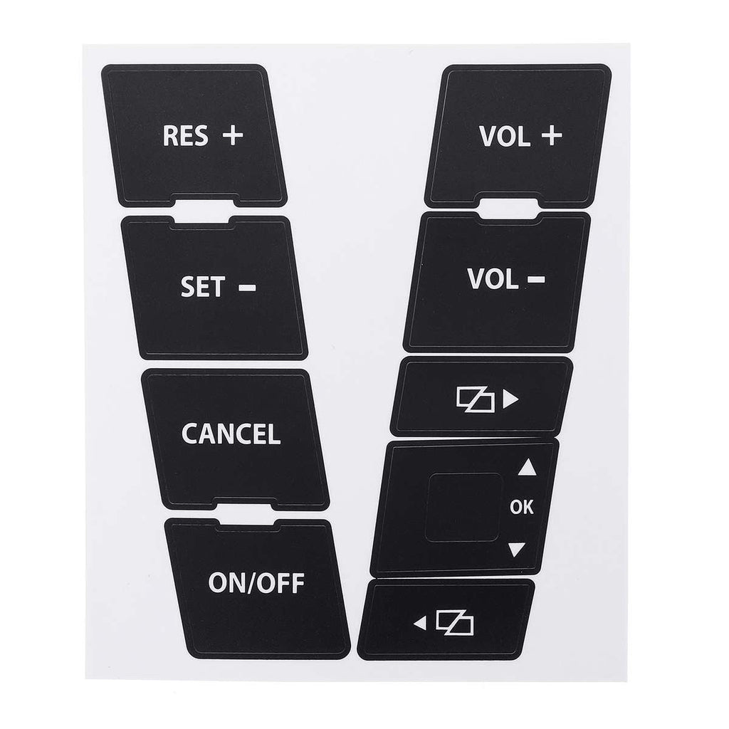 Car Steering Wheel Button Repair Decals Stickers Kit Suitable For VW For Volkswagen Touareg 2004-2009