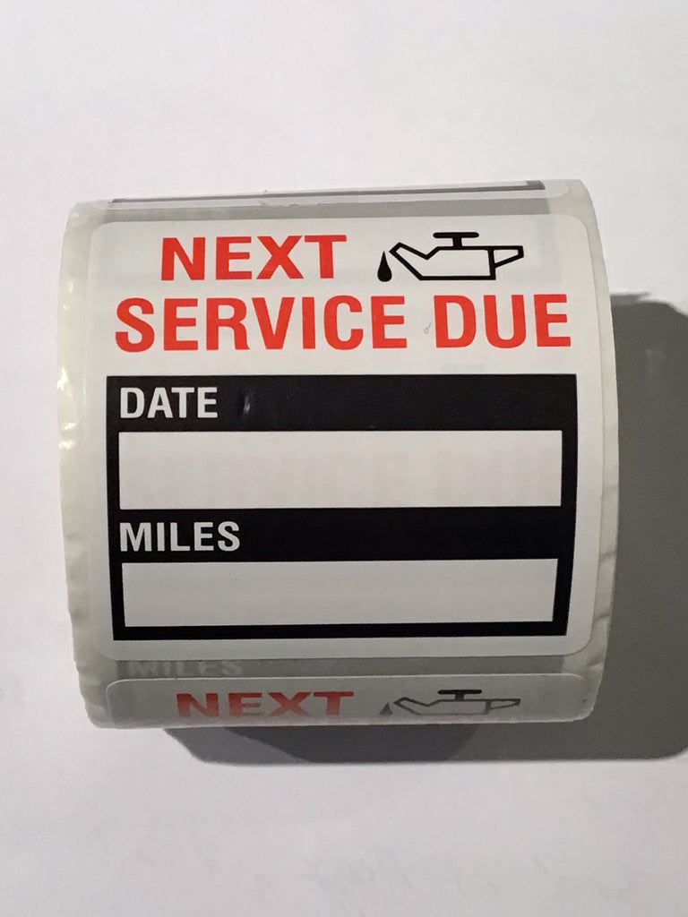 50 PCS Oil Change Service Reminder Windscreen Stickers