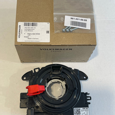 Original watch spring control unit winding spring for VW CC Passat B7 5K0953569AS / T
Clockspring part number 5K0 953 569 AS /  5K0953569 AS /  5K0953569AS
Genuine VW part  
Suitable For:
2011-2015 VW Passat B7
2009-2012 VW Passat CC
2012-2017 VW CC
Part numbers / OE Numbers:
VAG
5K0 953 569 AS 5K0 953 569 T
VW
5K0 953 569 AS 5K0953569T
Cross-Reference Numbers
VAG
5K0 953 569 AS 5K0 953 569 T
VALEO
854104 854107
VW
5K0 953 569 AS 5K0953569T