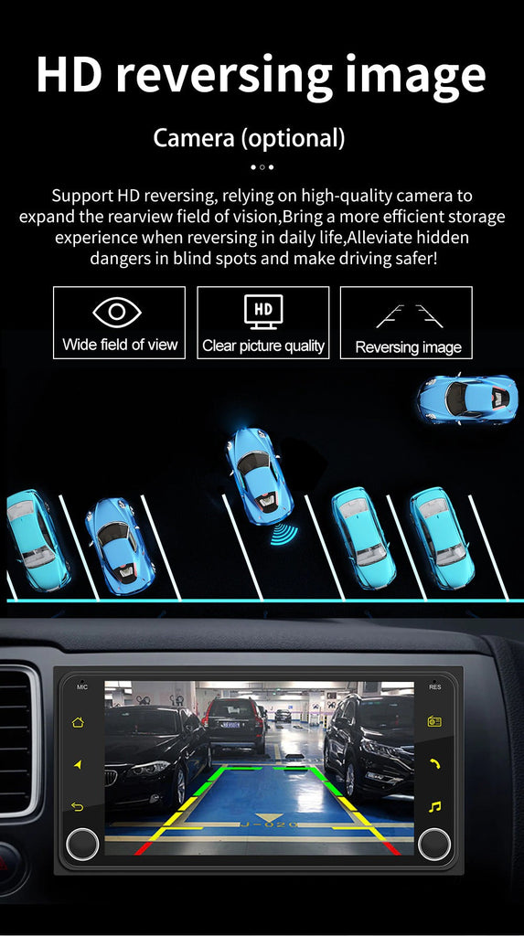 2 + 32G Android Stereo Apple Carplay / Android Auto Suit Toyota Including Rear View Camera GPS Bluetooth Touch screen