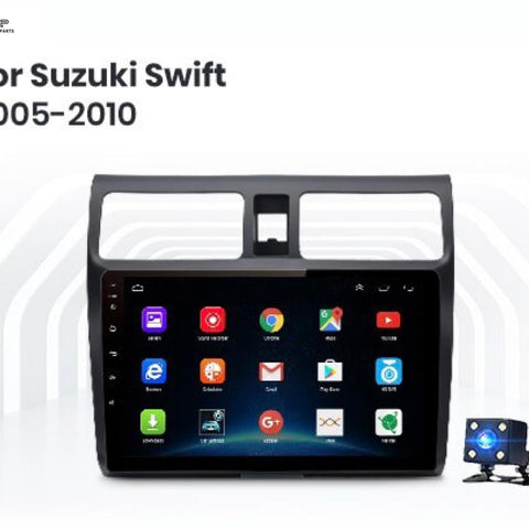 4+64G Android Car Stereo Supports CarPlay Android Auto Car Radio Reverse Camera GPS NZ Map Multimedia Player Suit For Suzuki Swift 2005 2006 2007 2008 2009 2010 Navigation GPS 2 din