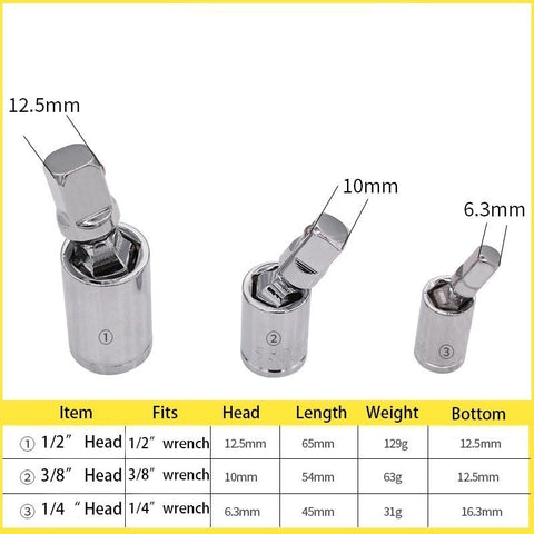 1PC x Universal Joint 1/2