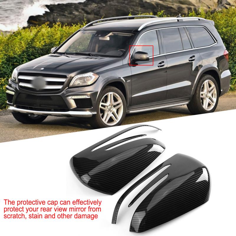 1 Pair Rearview Mirror Cover Trim for Mercedes Benz A B C E GLA Class W204 W212