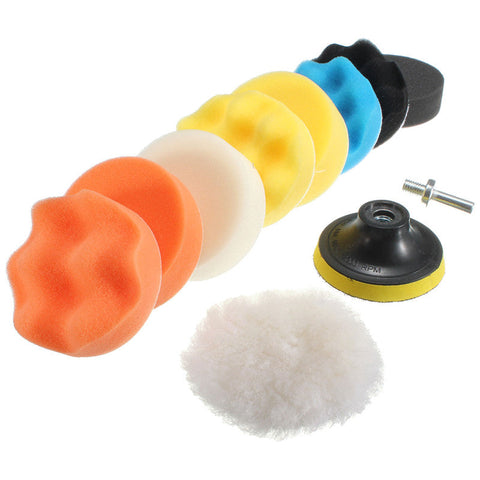 2 Sets x Buffing Kit, Pad Polishing Kit For Electric Drill Car Polisher Pads Backing Plate M10 Thread