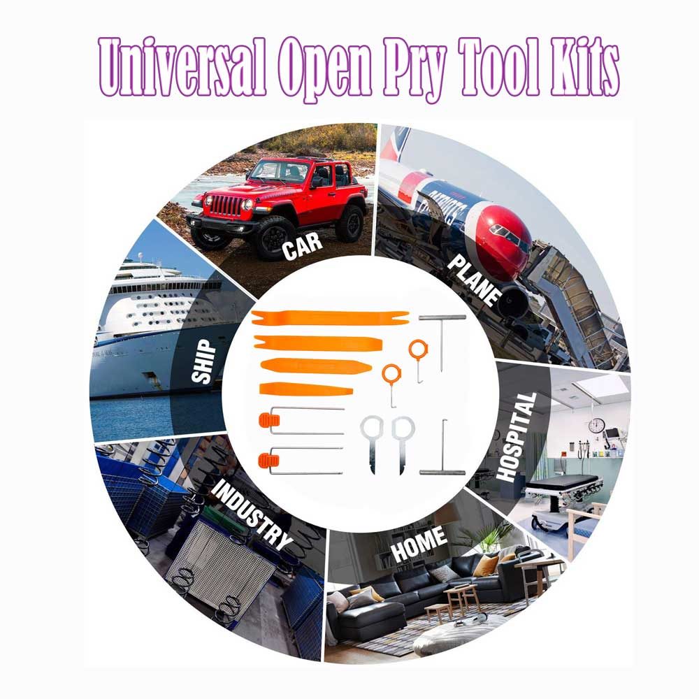 PDR Set Car Panel Removal Open Pry Repair Tools Kit Dash Door Radio Tr ...