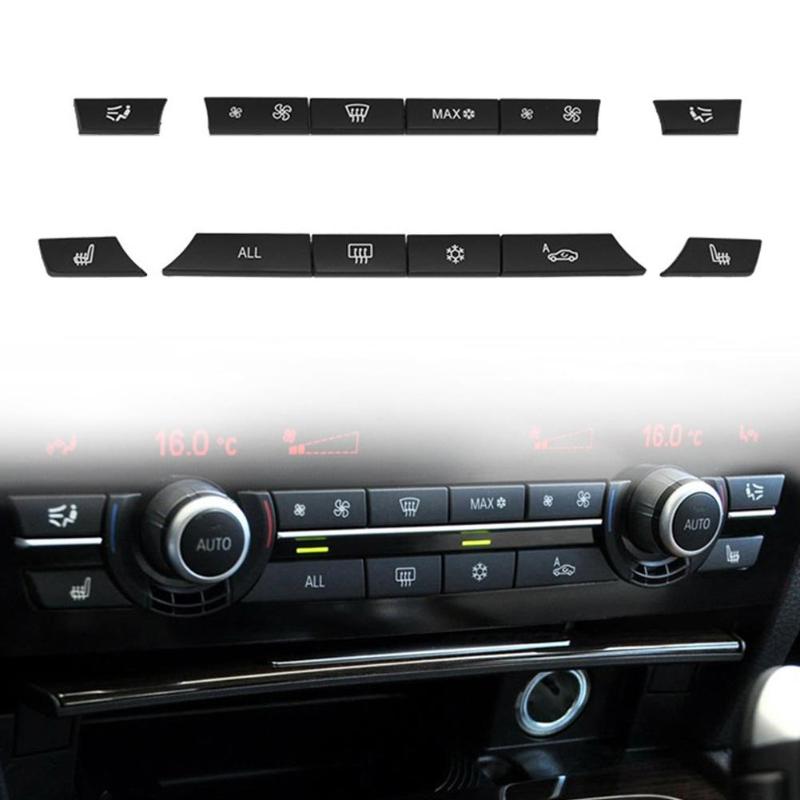 12Pcs Car Auto A/C Buttons Key Caps Heater Switch Kit Suit For BMW F07 GT/F10/F11 F01/F02 525 730