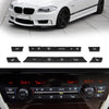 12Pcs Car Auto Air Conditional Button Key Caps A/C Heater Switch Kit For BMW F07 GT/F10/F11 F01/F02 525 730