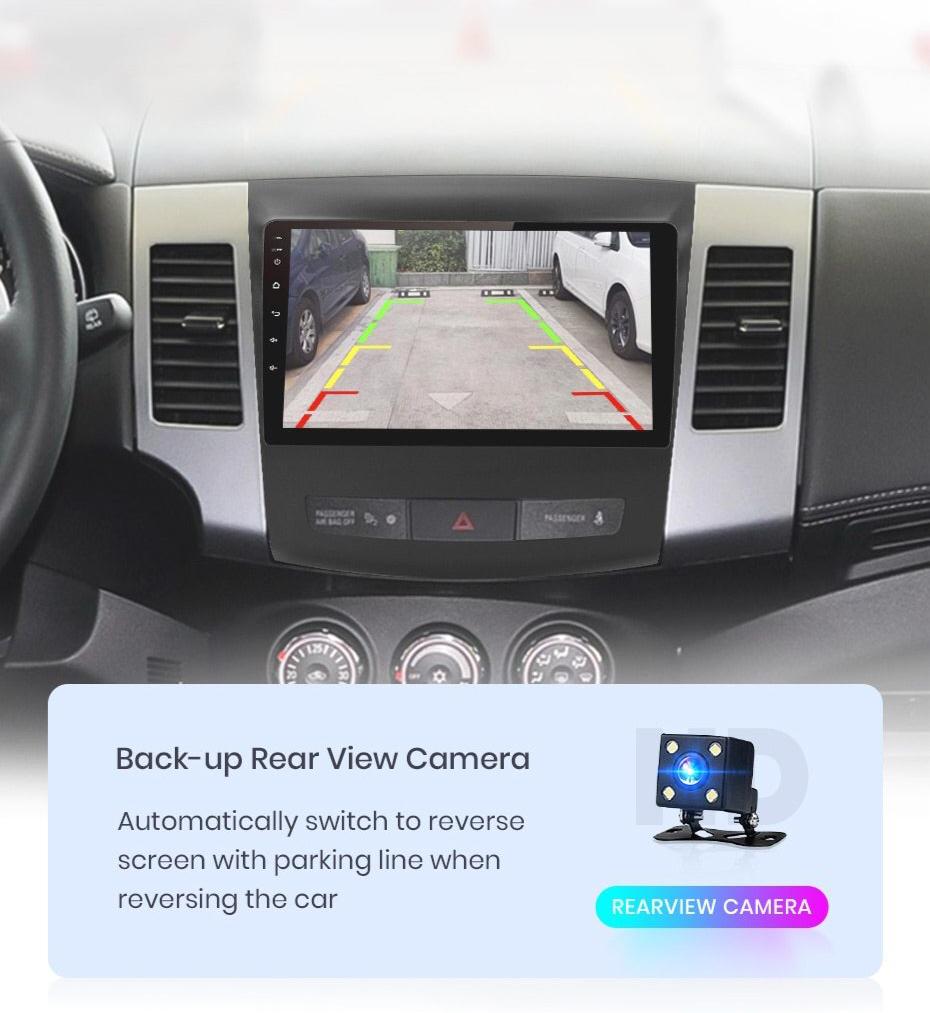 Android 11.0 2G+32G Car Stereo For Mitsubishi Outlander Reverse camera Supports Apple CarPlay Android Auto, GPS NZ Map For XL 2 2005-2011 4007