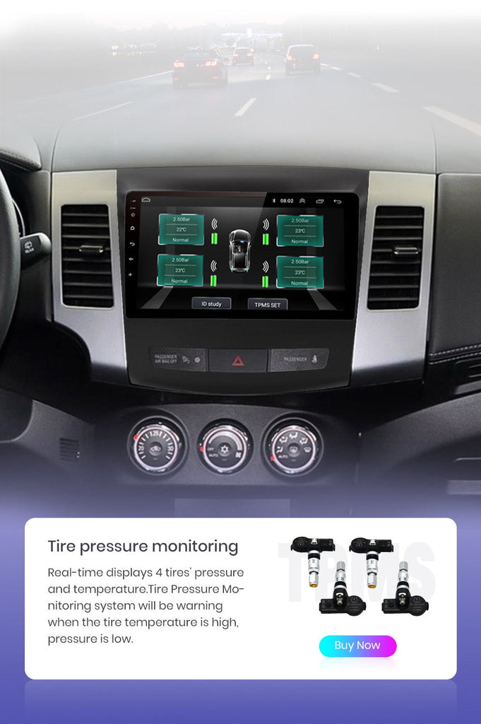 Android 11.0 2G+32G Car Radio Multimedia Player Supports Apple CarPlay Android Auto, GPS NZ Map For Mitsubishi Outlander XL 2 2005-2011 4007