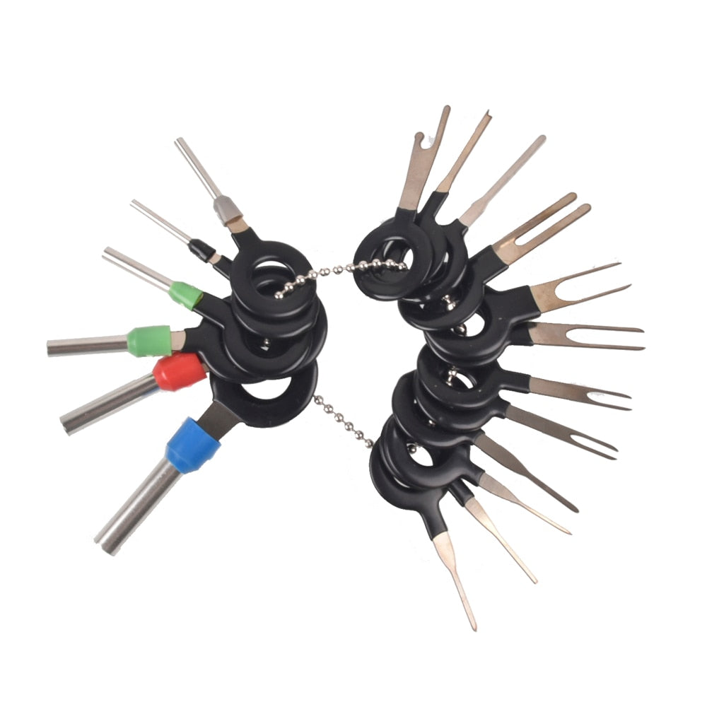 Set of 18Pcs Terminal Removal Keys, Car Electrical Wiring Crimp Connector Pin Extractor Stereo