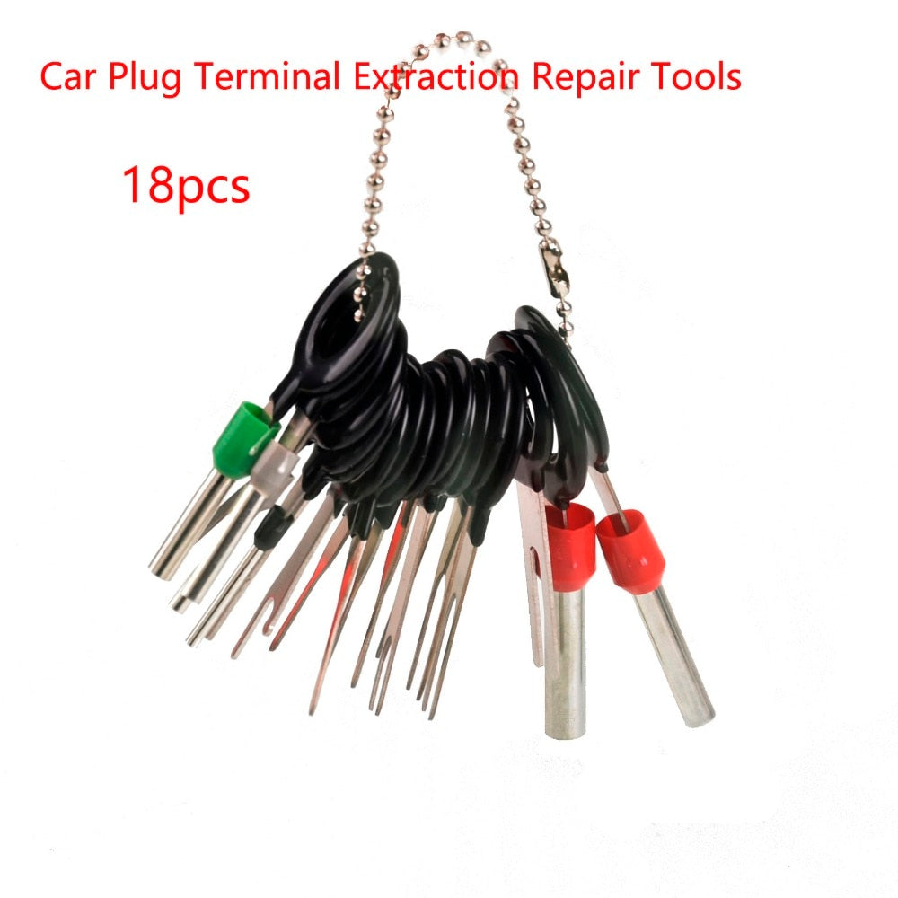 Set of 18Pcs Terminal Removal Keys, Car Electrical Wiring Crimp Connector Pin Extractor Stereo