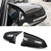 2 pieces Rearview Mirror Cover Cap Carbon Black for BMW Series 1 2 3 4 X M 220i 328i 420i F20 F21 F22 F23 F30 F32 F33 F36 X1