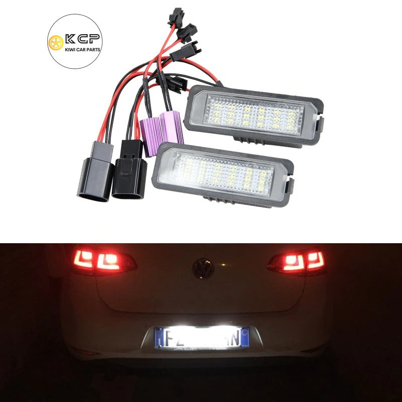 2x Auto Light suitable for MK5 GTI MK6 MK7 Golf 5 Glof 6 Golf 7 Xenon White Led Number License Plate Light Kit Canbus Error Free Car-Styling