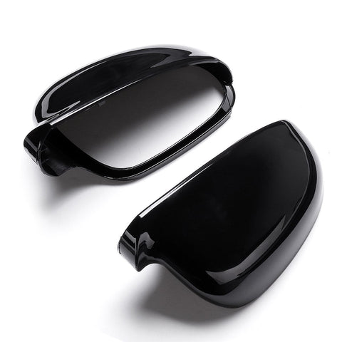 Pair of Black Wing Mirror Covers For VW Golf 5 MK5 Jetta Passat