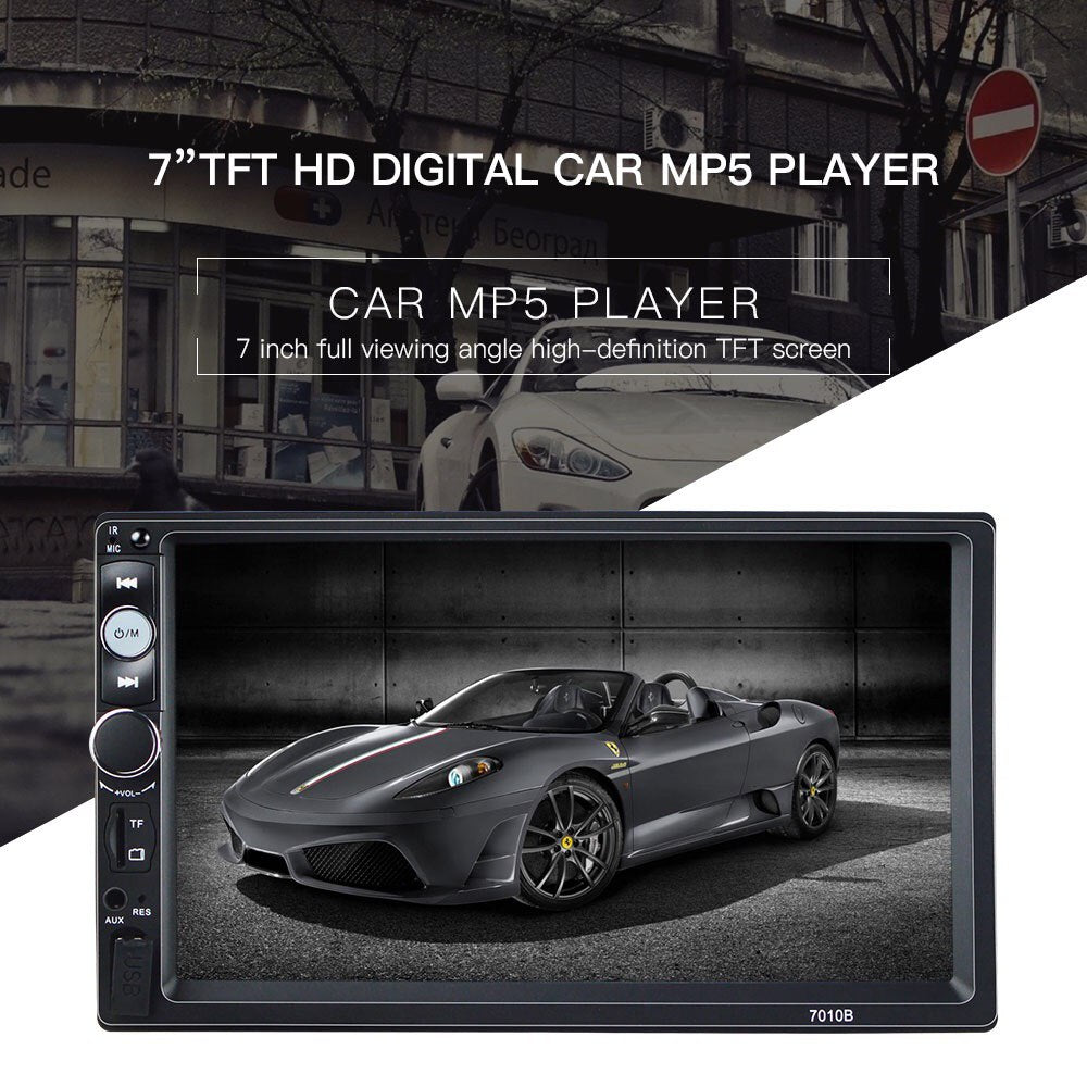 Car Stereo Double DIN Head Unit, Bluetooth, Mirror Link, Touch Screen, Hands Free Calls Wired Apple CarPlay and Android Auto