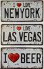 3 x Vintage Sign Room Decor Adhesive