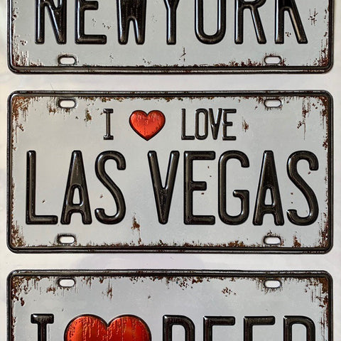 3 x Vintage Sign Room Decor Adhesive