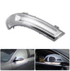 LEFT Black Mirror Cover + Mirror Glass + Mirror Indicator suit For VW Golf 5 MK5 SET