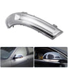 LEFT Black Mirror Cover + Mirror Glass + Mirror Indicator suit For VW Golf 5 MK5 SET
