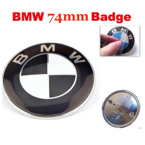 BMW Badge 74mm Bonnet Hood Emblem for E46 E39 E38 E90 E60 Z3 Z4 X3 X5 X6