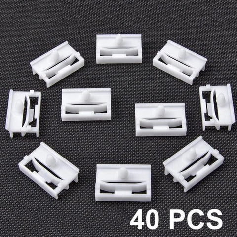 40PC x Plastic Side Skirt Trim Moulding Car Clips for BMW 3 Series E36 E46 E90 E91 Auto Fender Bumper Nylon Rivet Retainer Clips