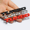 2PC x Car Turbo Boosting 3D Metal Chrome Zinc Alloy 3D Emblem Badge Sticker Decal