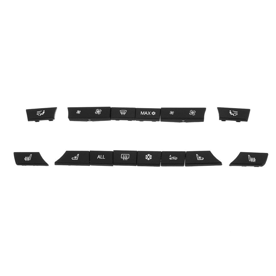 14Pcs Car Button Key Caps Repair Kit A/C Heater Switch Cover Suit For BMW 5 6 7 F10 F01 F12 F06 F07 GT F11 F13