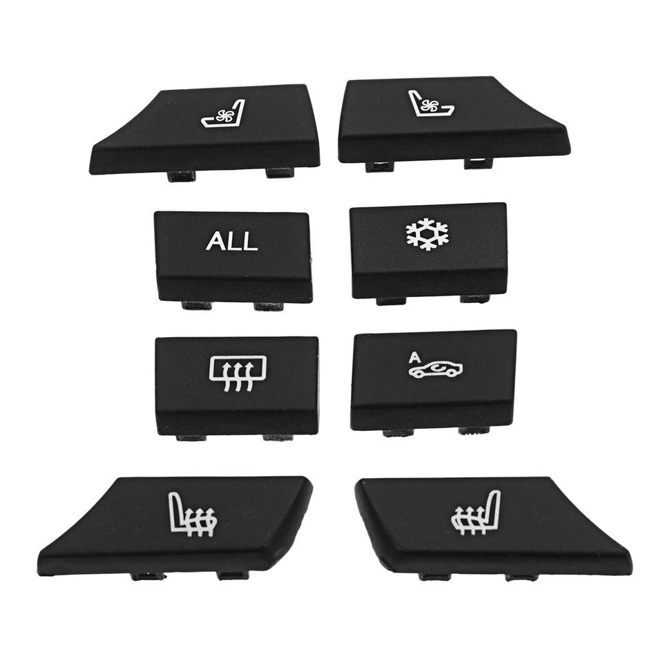 14Pcs Car Button Key Caps Repair Kit A/C Heater Switch Cover Suit For BMW 5 6 7 F10 F01 F12 F06 F07 GT F11 F13