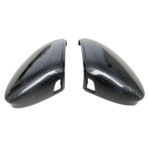 Mirror Covers Caps Carbon Fiber Look For VW Golf 8 MK8 2020+ Rear View Mirror Cases with holes for lane assist