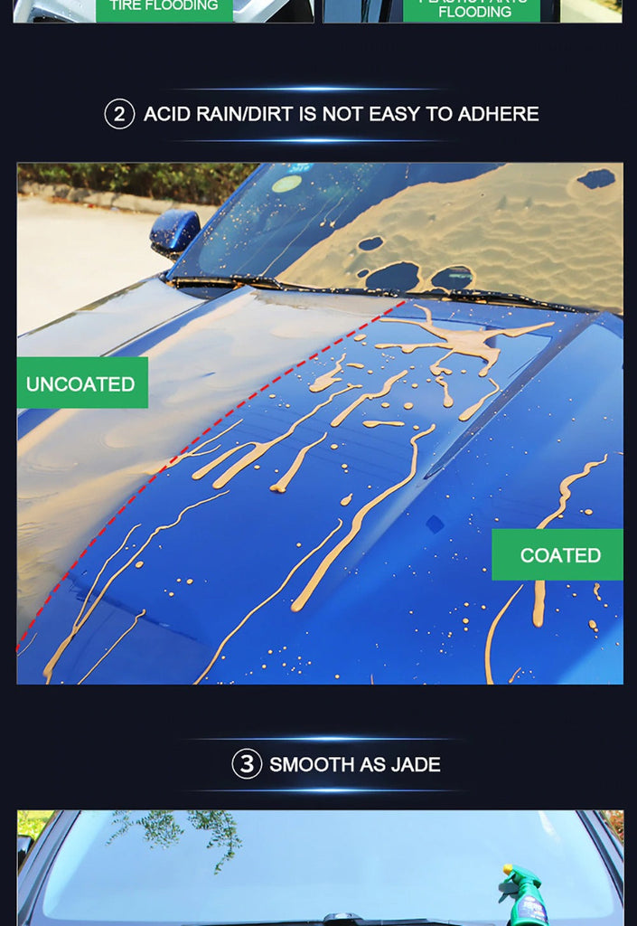 250ml 9H Ceramic Car Coating Wax Nano Spray Top Coat Wax Polish Polymer Paint Wax Sealant Polishing Liquid Wax