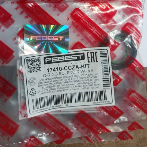 Febest 17410 -CCZA-Kit
3 x Oil control 'O' rings on the inside of the side cover Audi A3 A4 VW Golf 5 MK5 GTI GTX Passat EA113 2.0T FSI TFSI 06F198107A 06F198107 A 06F 198 107 A 06F198107 A