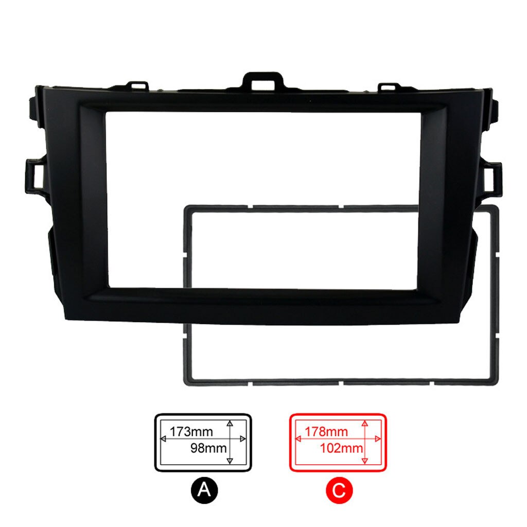 2Din Car Stereo Car Audio Fascia Plate Panel Frame Compatible with Toyota Corolla 2008-2010