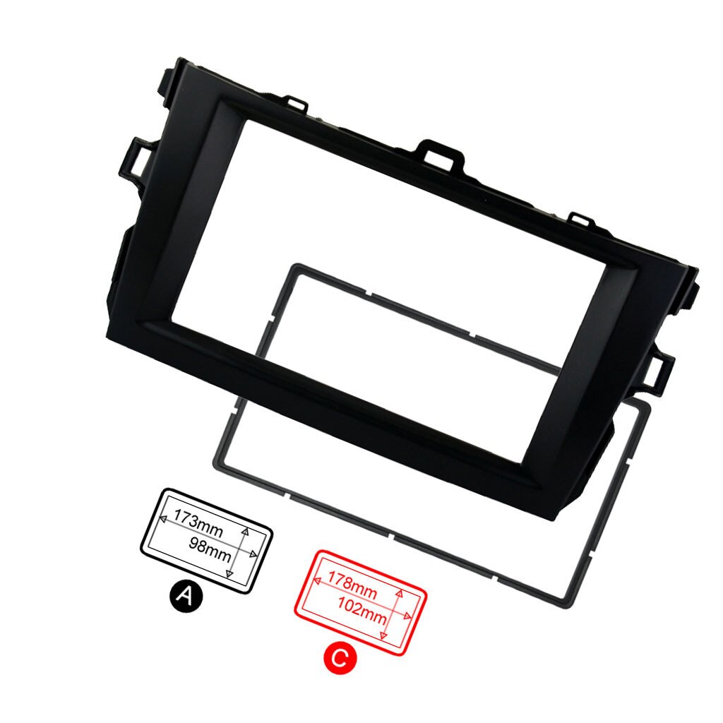 2Din Car Stereo Car Audio Fascia Plate Panel Frame Compatible with Toyota Corolla 2008-2010