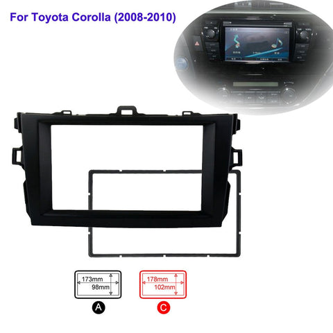 2Din Car Stereo Car Audio Fascia Plate Panel Frame For Toyota Corolla 2008-2010