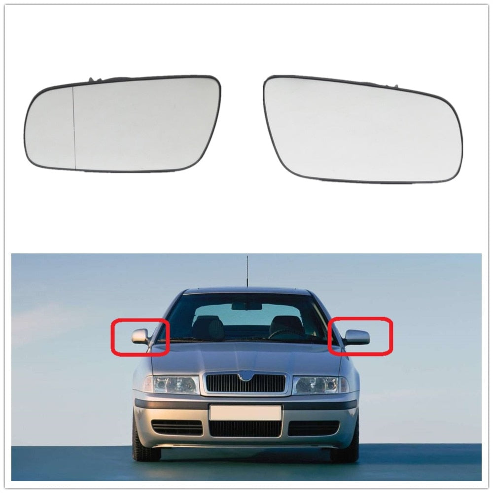 RIGHT Side Heated Mirror Glass For Skoda Octavia A4 MK1 1997 - 2011