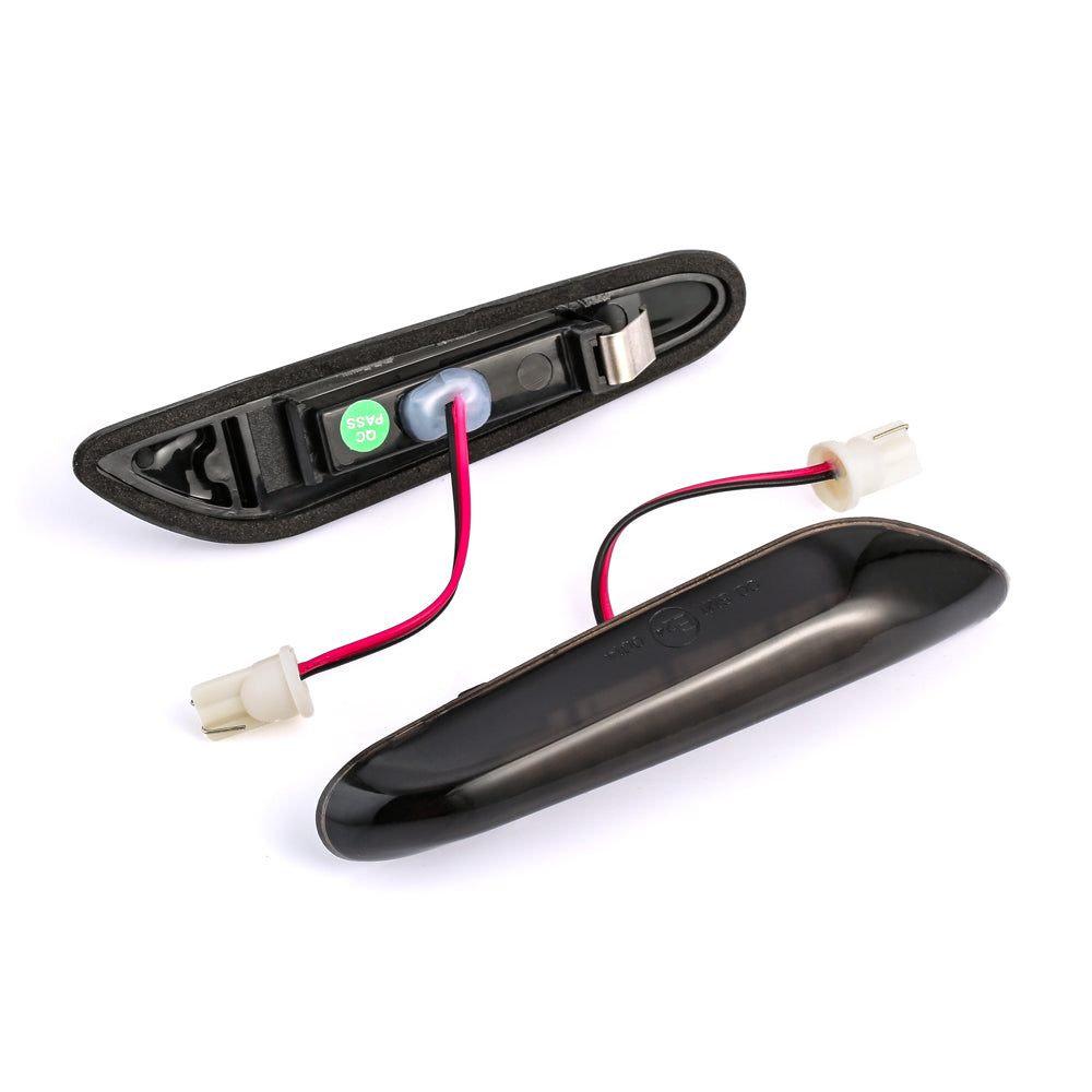 Dynamic Smoked LED Side Indicator Turn Signal Lights For BMW E90 E91 E92 E93 E60 E87 E82 E46