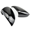 Black Mirror Covers Caps For VW Golf 8 MK8 2020+ Rear View Mirror Cases with holes for lane assist