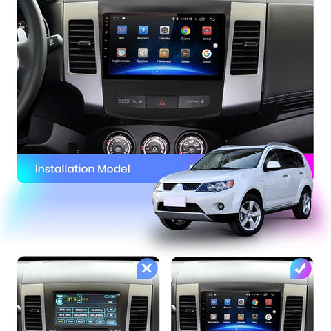 Android 11.0 2G+32G Car Stereo For Mitsubishi Outlander Reverse camera Supports Apple CarPlay Android Auto, GPS NZ Map For xl 2 2005-2011 4007