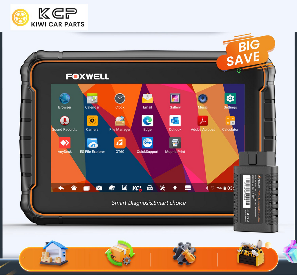 FOXWELL BIDIRECTIONAL Diagnostic Tool Full System Active Test Car Code Reader 24 Reset Service Professional OBD 2 Automotive Scanner GT60