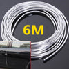 6M Chrome Moulding Trim Strip Car Door Edge Scratch Guard Protector Cover