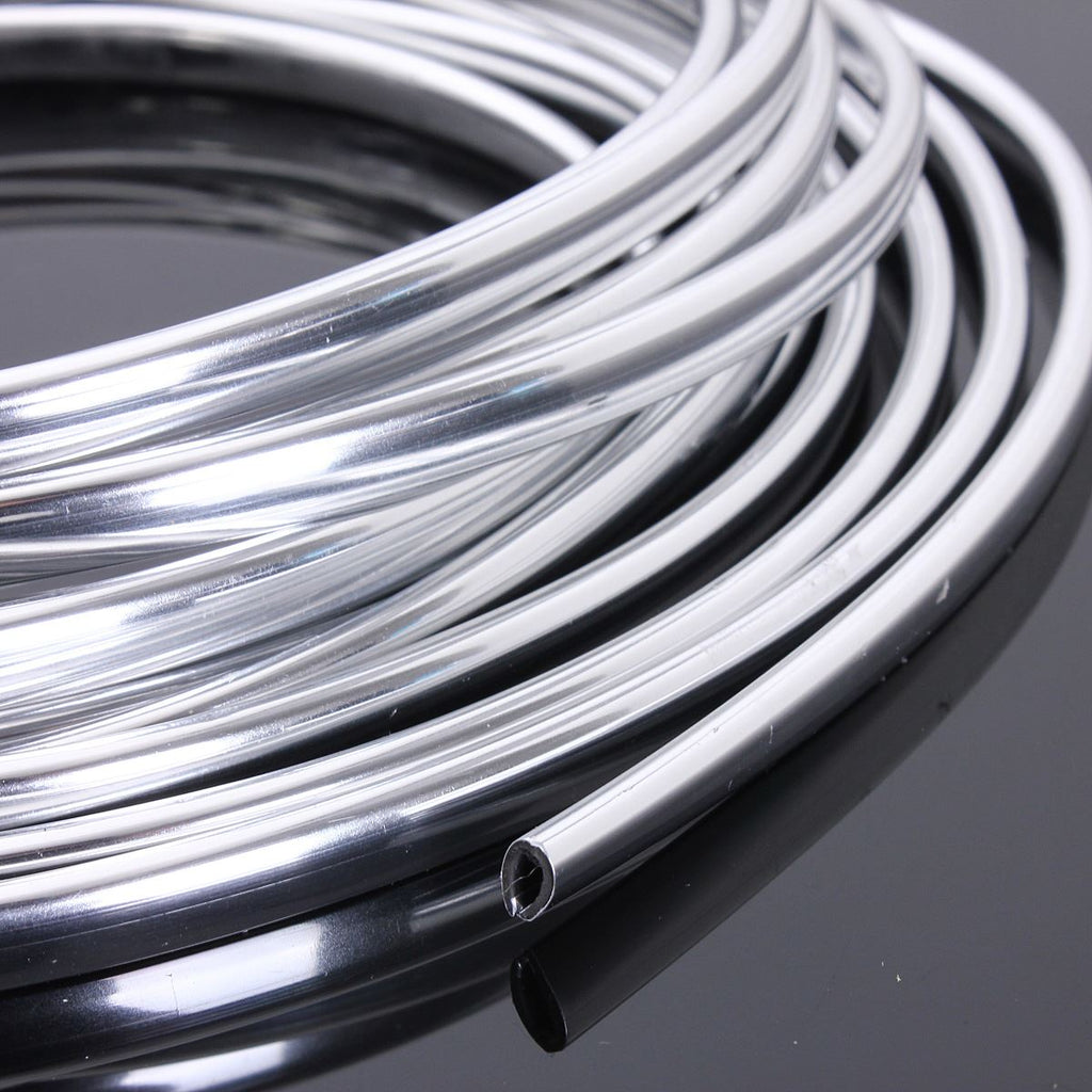 6M Chrome Moulding Trim Strip Car Door Edge Scratch Guard Protector Cover