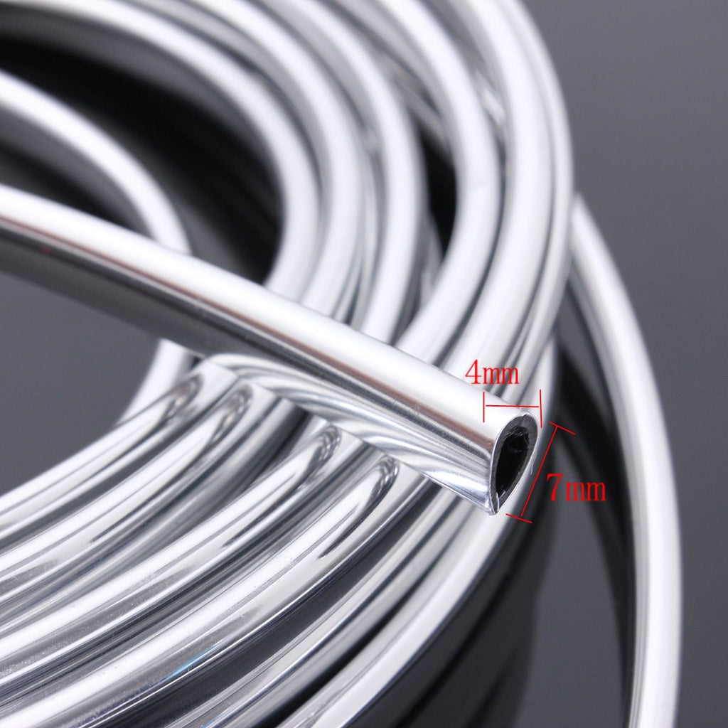 6M Chrome Moulding Trim Strip Car Door Edge Scratch Guard Protector Cover