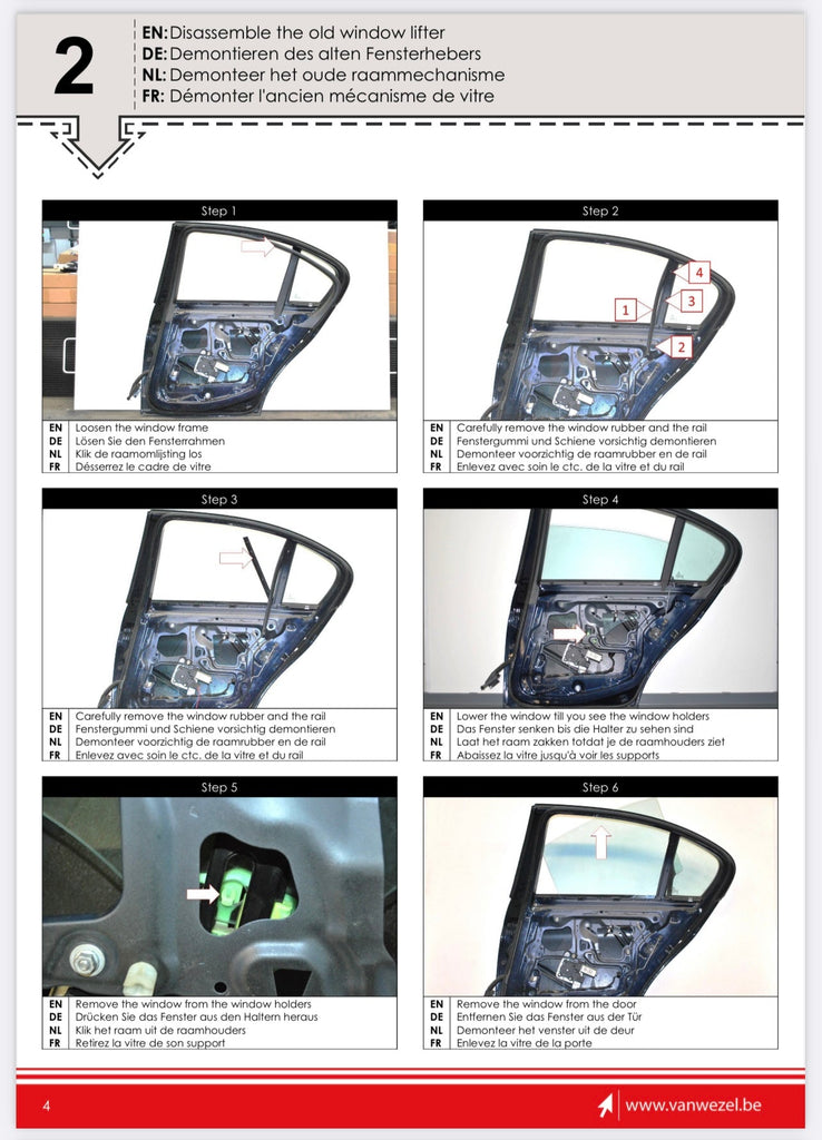 VAN WEZEL Right Rear Window Regulator Fit All BMW E90 E91 51357140590 Window Regulator