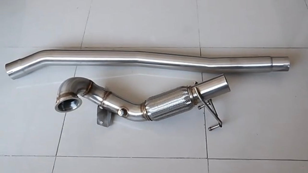 Audi S3 8V VW Golf 7R 3” Exhaust Downpipe Catless 2.0 AE888

Fitment 
https://www.bar-tek.com/downpipe-without-cat-awd-ea888-gen3?navigationId=0195289e5c6c7088a88ca614b6e58bbb&no-aggregations=1&order=standard&p=2#fit-tab
