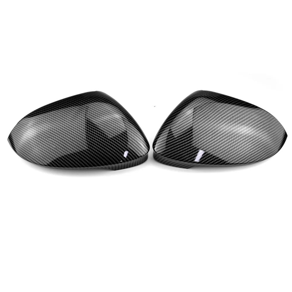 Mirror Covers Caps Carbon Fiber Look For VW Golf 8 MK8 2020+ Rear View Mirror Cases with holes for lane assist