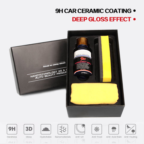 2 x 9H Ceramic Car Coating Motocycle Paint Care Car Liquid Glass Nano Hydrophobic Coating