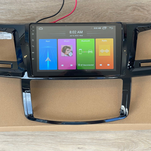 Car Stereo 4+64G For 2005 - 2015 TOYOTA HILUX 9” Supports Apple CarPlay Android Auto Reverse Camera GPS NZ Map Android 12 Radio BT Hands Free Calls TOYOTA HILUX 2005 - 2015 GGN15, GGN25, KUN16, KUN26, TGN16 SRS V8 4.0 SR5 dc